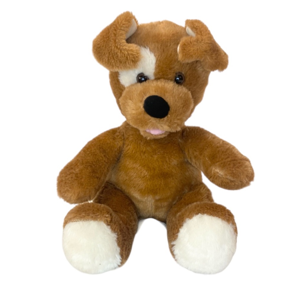 Build A Bear Workshop BROWN SUGAR PUPPY Plush with White Eye Patch